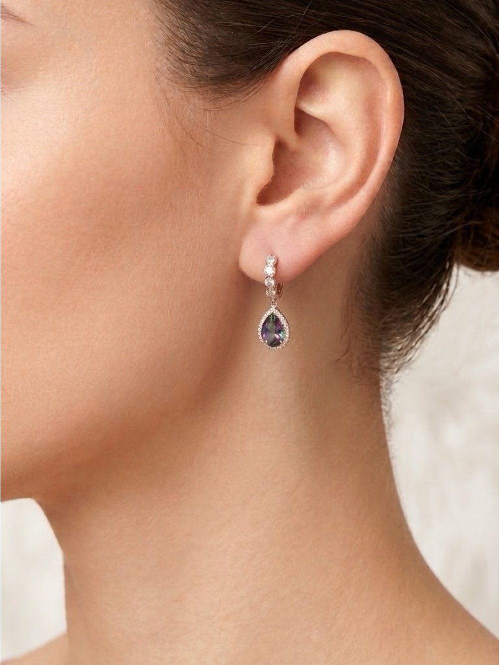 Bomb Party- Mystic Teardrop Drop Earrings in Rose Gold